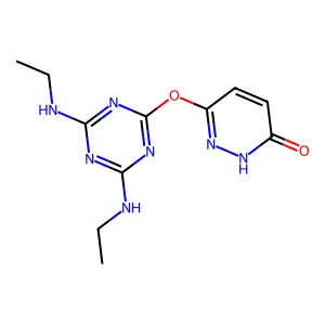 3-[[4,6-bis(ethylamino)-1,3,5-triazin-2-yl]oxy]-1H-pyridazin-6-one structure