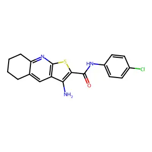 3-Amino-N-(4-CL-phenyl)-5,6,7,8-tetrahydrothieno(2,3-B)quinoline-2-carboxamide structure
