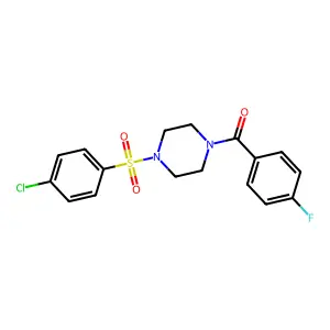 1-[(4-Chlorophenyl)sulfonyl]-4-(4-fluorobenzoyl)piperazine structure