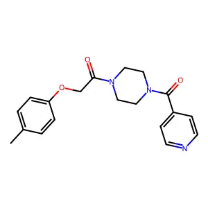 2-(4-Methylphenoxy)-1-[4-(pyridine-4-carbonyl)piperazin-1-yl]ethanone structure