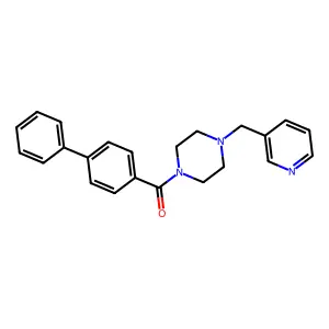 Biphenyl-4-yl[4-(pyridin-3-ylmethyl)piperazin-1-yl]methanone structure