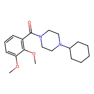 (4-Cyclohexylpiperazin-1-yl)-(2,3-dimethoxyphenyl)methanone structure