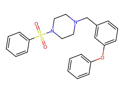 1-(3-Phenoxybenzyl)-4-(phenylsulfonyl)piperazine structure