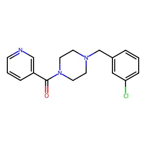 [4-(3-Chlorobenzyl)piperazin-1-yl](pyridin-3-yl)methanone structure