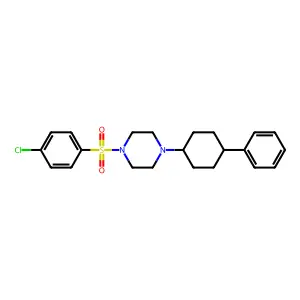 1-[(4-Chlorophenyl)sulfonyl]-4-(4-phenylcyclohexyl)piperazine structure