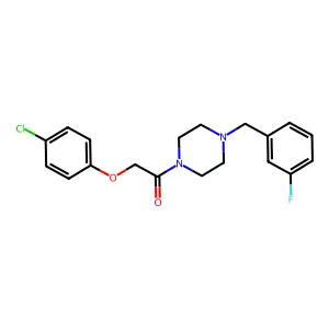 2-(4-Chloro-phenoxy)-1-[4-(3-fluoro-benzyl)-piperazin-1-yl]-ethanone structure