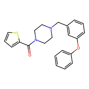 [4-[(3-Phenoxyphenyl)methyl]piperazin-1-yl]-thiophen-2-ylmethanone structure