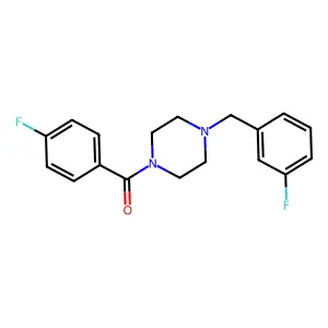 (4-Fluorophenyl)-[4-[(3-fluorophenyl)methyl]piperazin-1-yl]methanone structure