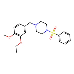 1-(Benzenesulfonyl)-4-[(3-ethoxy-4-methoxyphenyl)methyl]piperazine structure