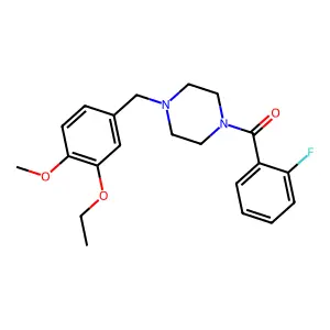 [4-(3-Ethoxy-4-methoxy-benzyl)-piperazin-1-yl]-(2-fluoro-phenyl)-methanone structure