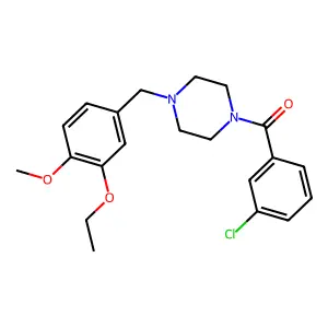 (3-Chloro-phenyl)-[4-(3-ethoxy-4-methoxy-benzyl)-piperazin-1-yl]-methanone structure