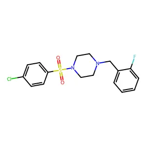 1-[(4-Chlorophenyl)sulfonyl]-4-(2-fluorobenzyl)piperazine structure