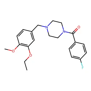 [4-(3-Ethoxy-4-methoxy-benzyl)-piperazin-1-yl]-(4-fluoro-phenyl)-methanone structure