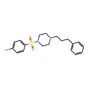 1-(4-Chlorophenyl)sulfonyl-4-(3-phenylpropyl)piperazine structure