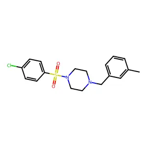 1-[(4-Chlorophenyl)sulfonyl]-4-(3-methylbenzyl)piperazine structure