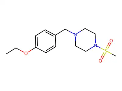 1-(4-Ethoxybenzyl)-4-(methylsulfonyl)piperazine structure