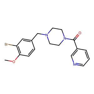 [4-[(3-Bromo-4-methoxyphenyl)methyl]piperazin-1-yl]-pyridin-3-ylmethanone structure