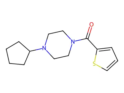 (4-Cyclopentylpiperazin-1-yl)(thiophen-2-yl)methanone structure