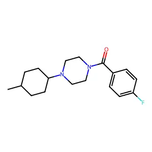 (4-Fluorophenyl)-[4-(4-methylcyclohexyl)piperazin-1-yl]methanone structure