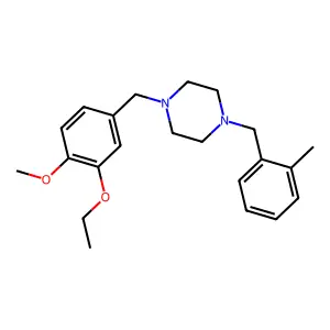 1-(3-Ethoxy-4-methoxybenzyl)-4-(2-methylbenzyl)piperazine structure