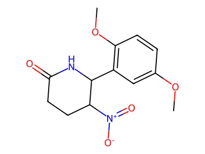 6-(2,5-Dimethoxyphenyl)-5-nitropiperidin-2-one structure