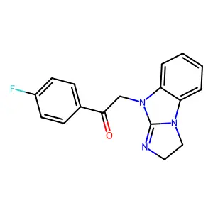 2-(1,2-Dihydroimidazo[1,2-a]benzimidazol-4-yl)-1-(4-fluorophenyl)ethanone structure