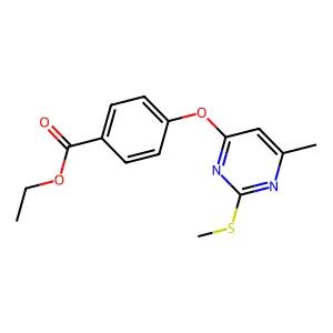 Ethyl 4-(6-methyl-2-methylsulfanylpyrimidin-4-yl)oxybenzoate structure
