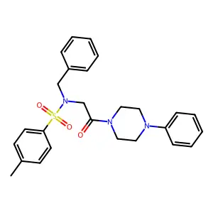 N-benzyl-4-methyl-N-[2-oxo-2-(4-phenylpiperazin-1-yl)ethyl]benzenesulfonamide structure
