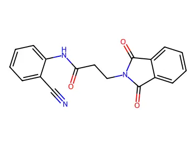 N-(2-cyanophenyl)-3-(1,3-dioxoisoindolin-2-yl)propanamide structure