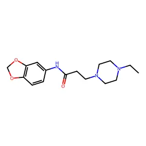 N-(1,3-benzodioxol-5-yl)-3-(4-ethylpiperazin-1-yl)propanamide structure