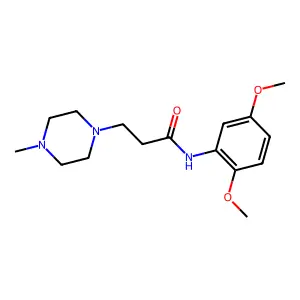 N-(2,5-dimethoxyphenyl)-3-(4-methylpiperazin-1-yl)propanamide structure
