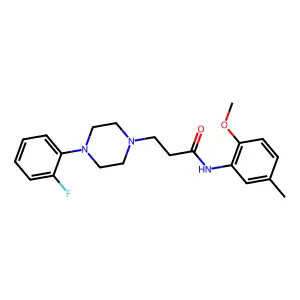 3-[4-(2-fluorophenyl)piperazin-1-yl]-N-(2-methoxy-5-methylphenyl)propanamide structure