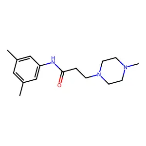 N-(3,5-dimethylphenyl)-3-(4-methylpiperazin-1-yl)propanamide structure