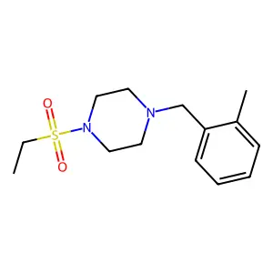 1-(Ethylsulfonyl)-4-(2-methylbenzyl)piperazine structure
