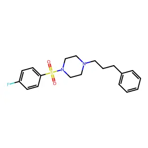 1-(4-Fluorophenyl)sulfonyl-4-(3-phenylpropyl)piperazine structure