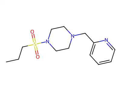 1-(Propylsulfonyl)-4-(2-pyridylmethyl)piperazine structure