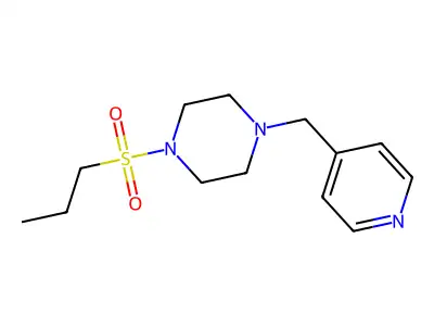 1-(Propylsulfonyl)-4-(4-pyridylmethyl)piperazine structure