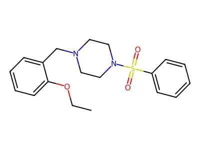 1-(Benzenesulfonyl)-4-[(2-ethoxyphenyl)methyl]piperazine structure