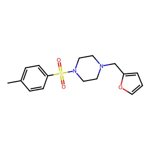 1-(Furan-2-ylmethyl)-4-(4-methylphenyl)sulfonylpiperazine structure