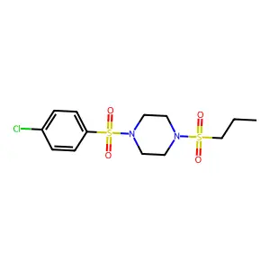 1-(4-Chlorophenyl)sulfonyl-4-propylsulfonylpiperazine structure