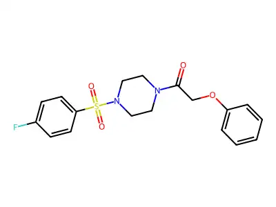 1-{4-[(4-Fluorophenyl)sulfonyl]piperazin-1-yl}-2-phenoxyethanone structure