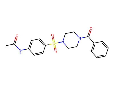 N-[4-(4-benzoylpiperazin-1-yl)sulfonylphenyl]acetamide structure