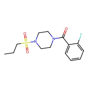 (2-Fluorophenyl)-(4-propylsulfonylpiperazin-1-yl)methanone structure