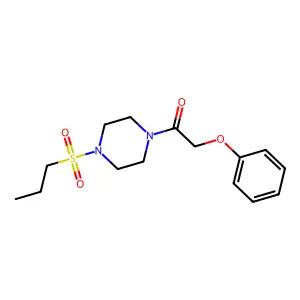 2-Phenoxy-1-(4-propylsulfonylpiperazin-1-yl)ethanone structure