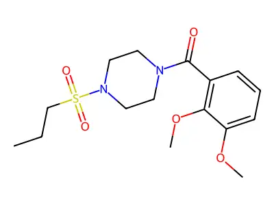 (2,3-Dimethoxyphenyl)-(4-propylsulfonylpiperazin-1-yl)methanone structure