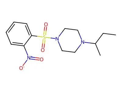 1-(Butan-2-yl)-4-[(2-nitrophenyl)sulfonyl]piperazine structure
