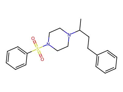 1-(Benzenesulfonyl)-4-(4-phenylbutan-2-yl)piperazine structure