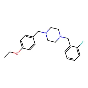 1-[(4-Ethoxyphenyl)methyl]-4-[(2-fluorophenyl)methyl]piperazine structure