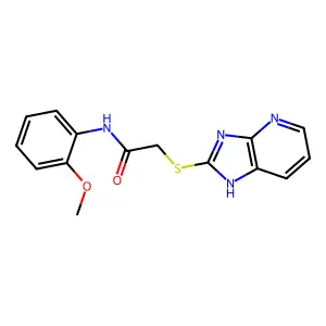 2-(1H-imidazo[4,5-b]pyridin-2-ylsulfanyl)-N-(2-methoxyphenyl)acetamide structure