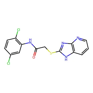 N-(2,5-dichlorophenyl)-2-(1H-imidazo[4,5-b]pyridin-2-ylsulfanyl)acetamide structure